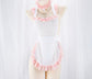 Pink Ruffles Sexy Maiden Nanny Apron Outfit Set  • Lolita Cosplay  • Sexy Lingerie