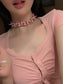 Spikey Interconnected Choker Collar Chain Leash Necklace • Sexy Seductive Choker • Ladies Accessories