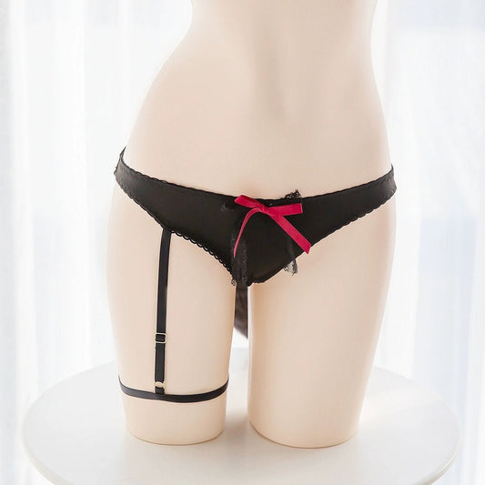 Furry Tail Thigh Garter Panty