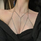 Y Silver Sexy Seductive Body Chain Accessories • Sexy Lingerie • Chest Accessories • Sex Play